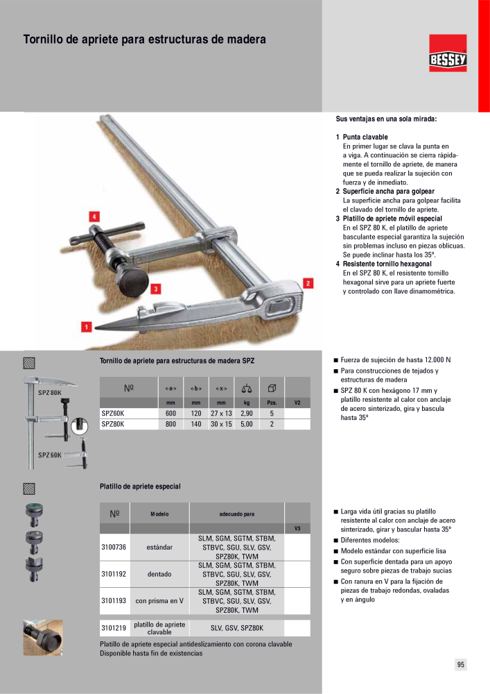BESSEY Catálogo general Tecnología de Sujeción y de Corte Nº: 576 - Página 95