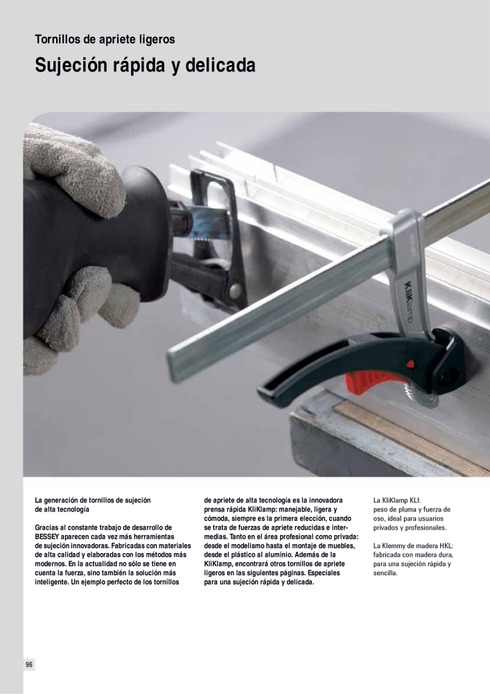 BESSEY Catálogo general Tecnología de Sujeción y de Corte Nº: 576 - Página 96