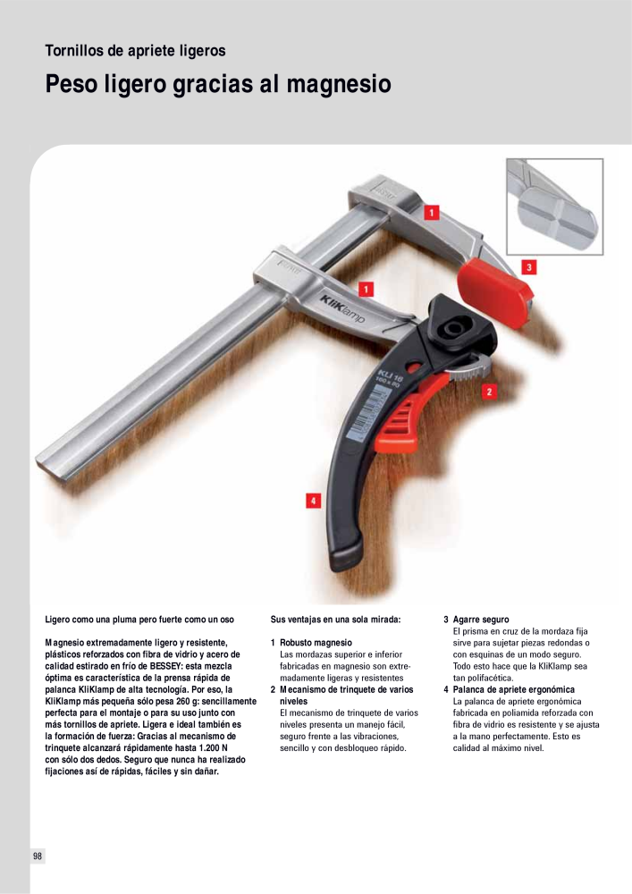 BESSEY Catálogo general Tecnología de Sujeción y de Corte Nº: 576 - Página 98