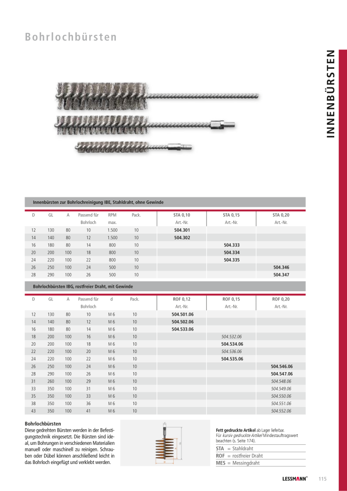 Lessmann Hauptkatalog Nº: 578 - Página 115