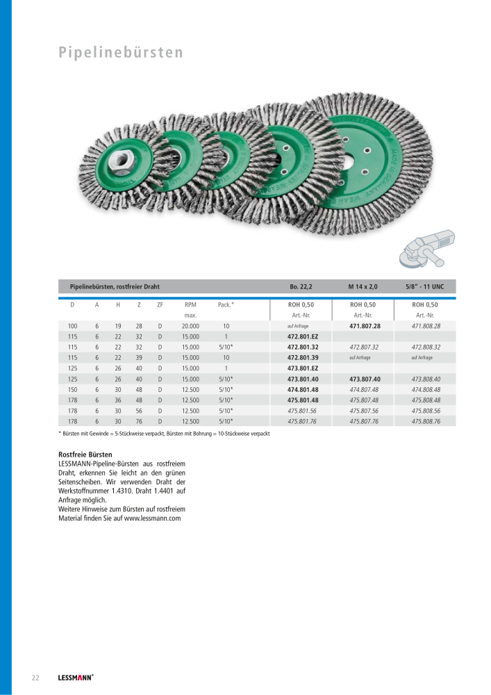 Lessmann Hauptkatalog Nº: 578 - Página 22
