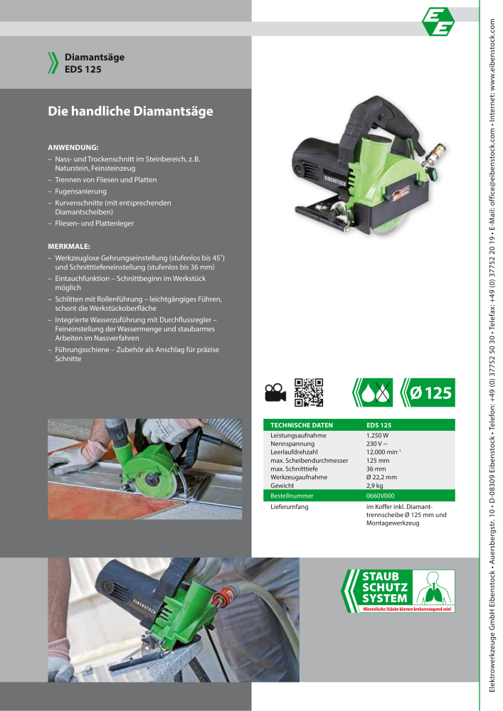 Eibenstock Hauptkatalog Elektrowerkzeuge Nº: 579 - Página 100