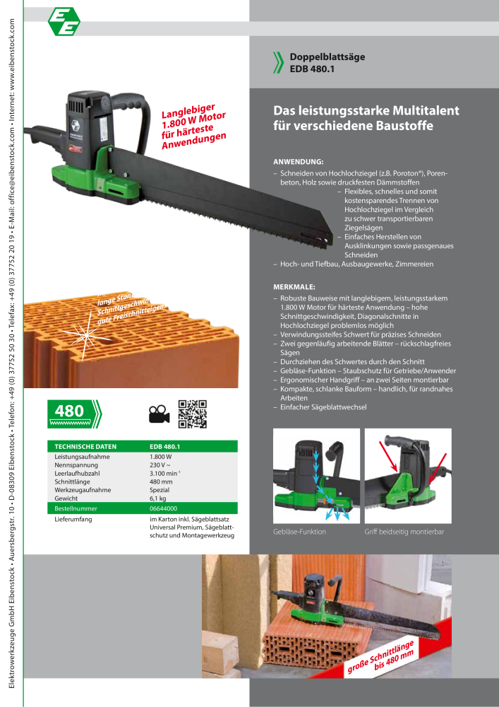 Eibenstock Hauptkatalog Elektrowerkzeuge NO.: 579 - Page 109