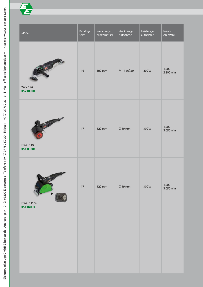 Eibenstock Hauptkatalog Elektrowerkzeuge NO.: 579 - Page 117