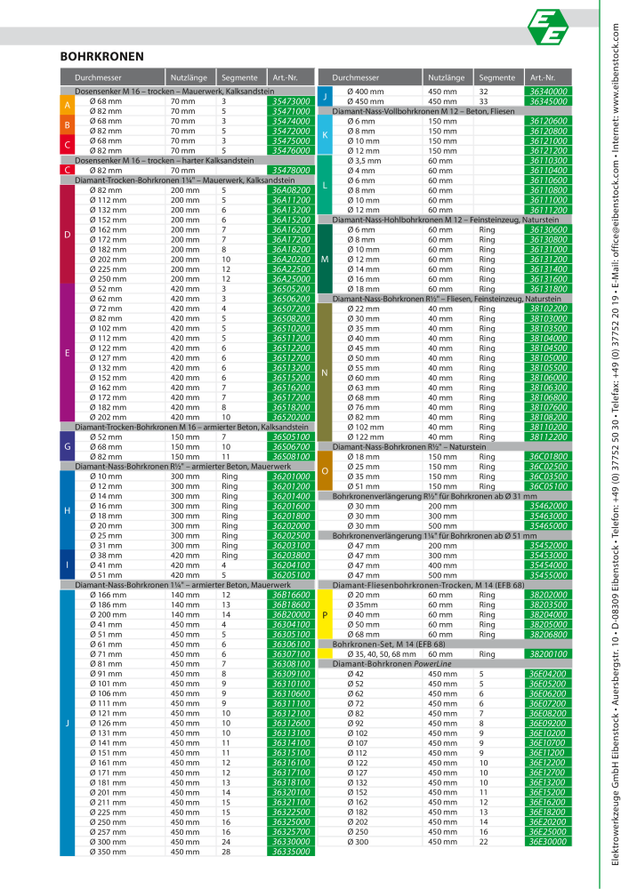 Eibenstock Hauptkatalog Elektrowerkzeuge Nº: 579 - Página 52