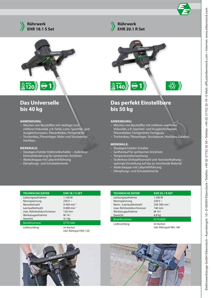 Eibenstock Hauptkatalog Elektrowerkzeuge Nº: 579 - Página 62