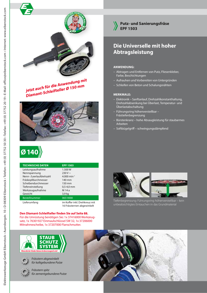 Eibenstock Hauptkatalog Elektrowerkzeuge Nº: 579 - Página 81