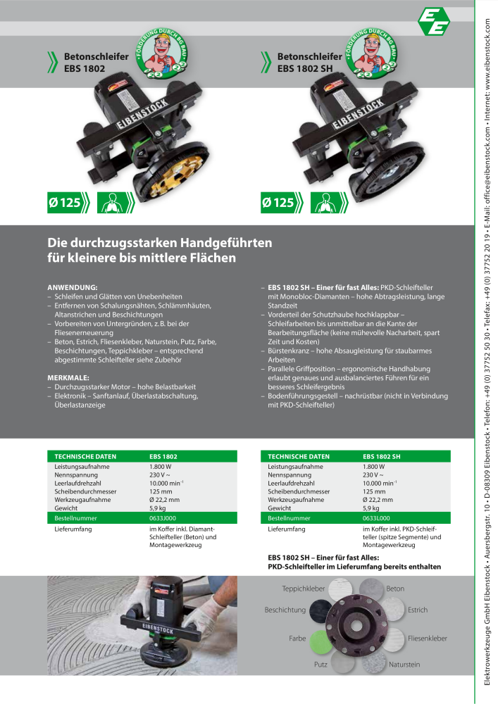 Eibenstock Hauptkatalog Elektrowerkzeuge Nº: 579 - Página 84
