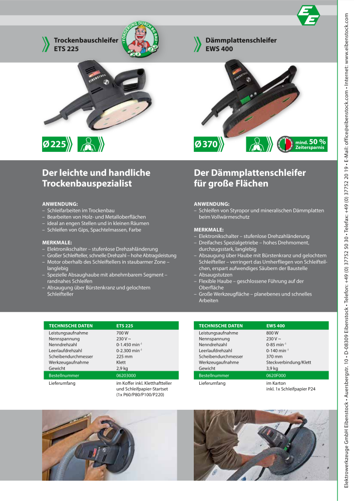 Eibenstock Hauptkatalog Elektrowerkzeuge Nº: 579 - Página 94