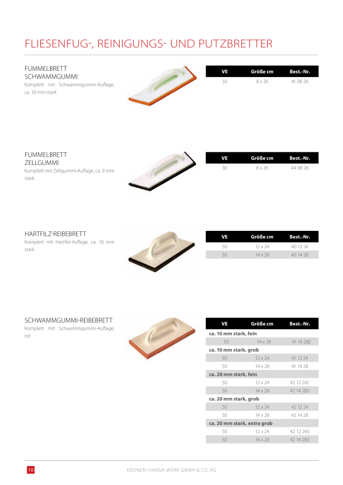 Kronen Hansa Hauptkatalog Bauwerkzeuge NO.: 581 - Page 10