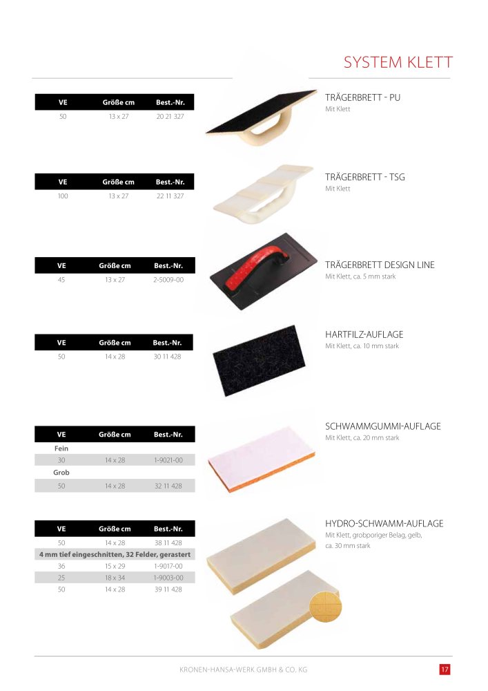 Kronen Hansa Hauptkatalog Bauwerkzeuge NO.: 581 - Page 17