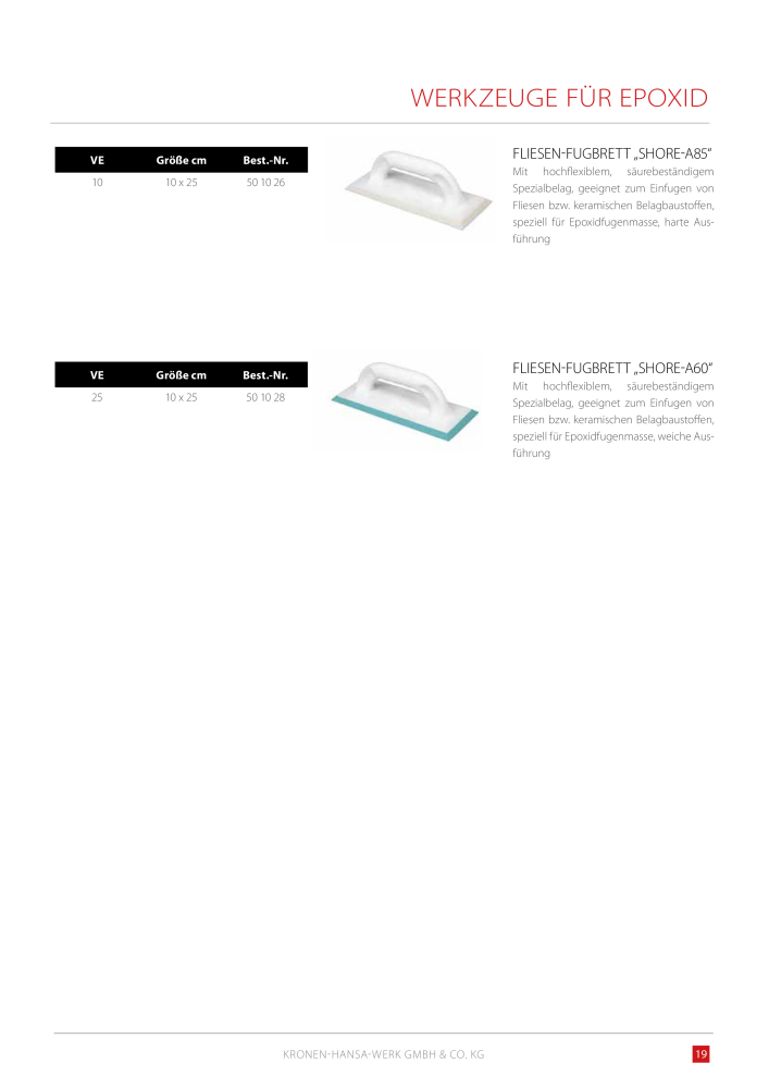 Kronen Hansa Hauptkatalog Bauwerkzeuge NO.: 581 - Page 19