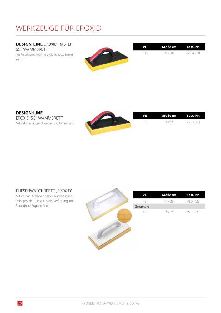 Kronen Hansa Hauptkatalog Bauwerkzeuge NO.: 581 - Page 20