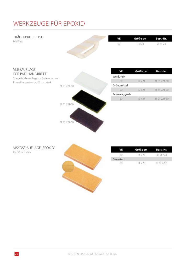 Kronen Hansa Hauptkatalog Bauwerkzeuge NO.: 581 - Page 22