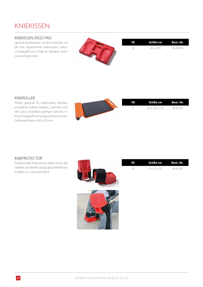 Kronen Hansa Hauptkatalog Bauwerkzeuge NO.: 581 - Page 30
