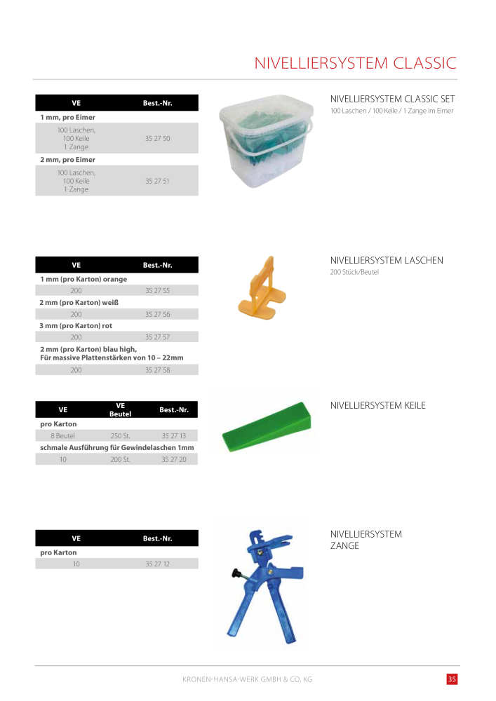 Kronen Hansa Hauptkatalog Bauwerkzeuge NO.: 581 - Page 35