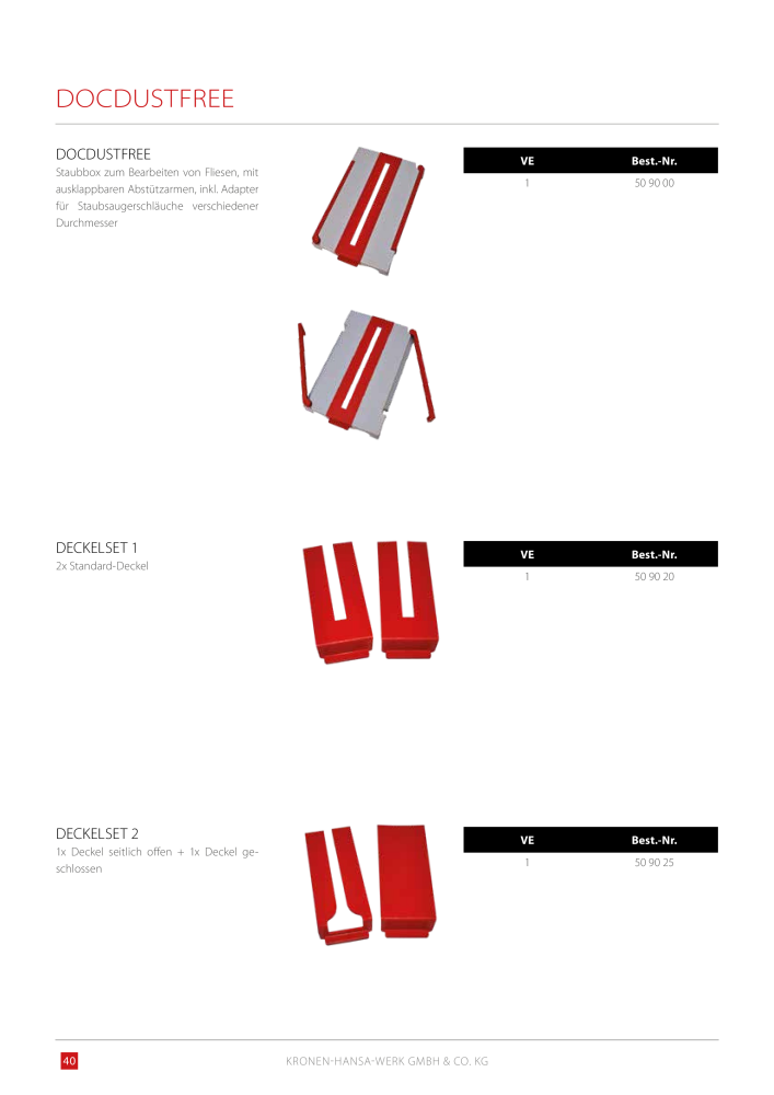 Kronen Hansa Hauptkatalog Bauwerkzeuge NO.: 581 - Page 40