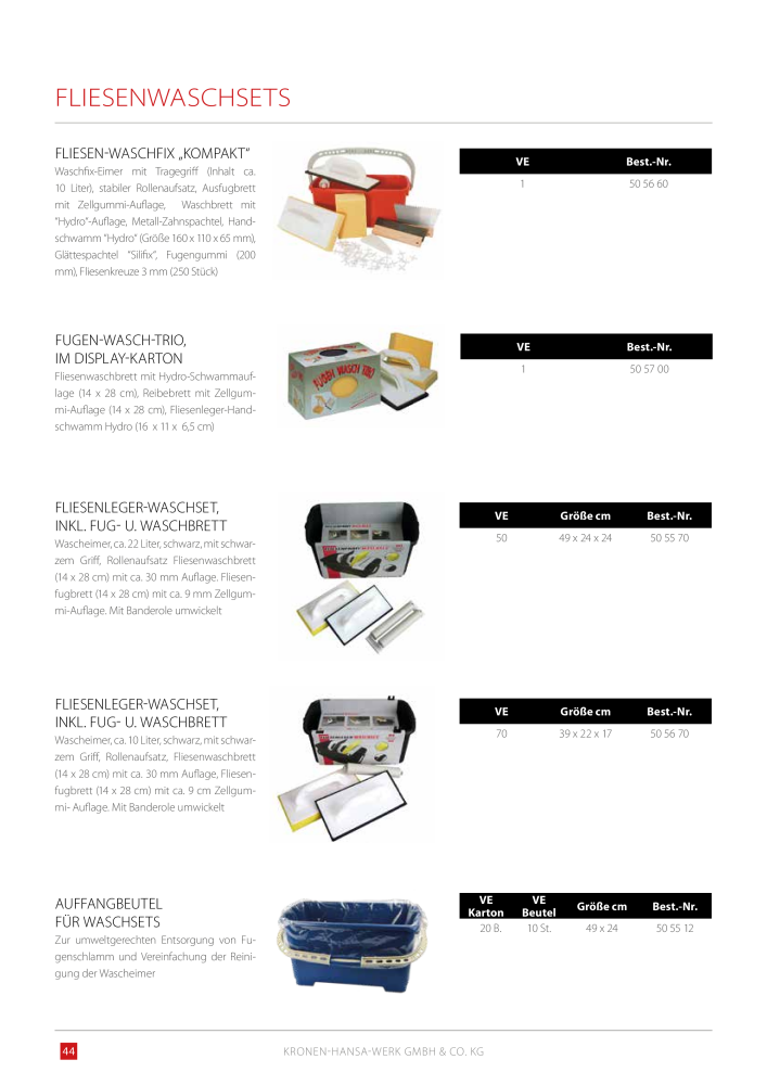 Kronen Hansa Hauptkatalog Bauwerkzeuge NO.: 581 - Page 44