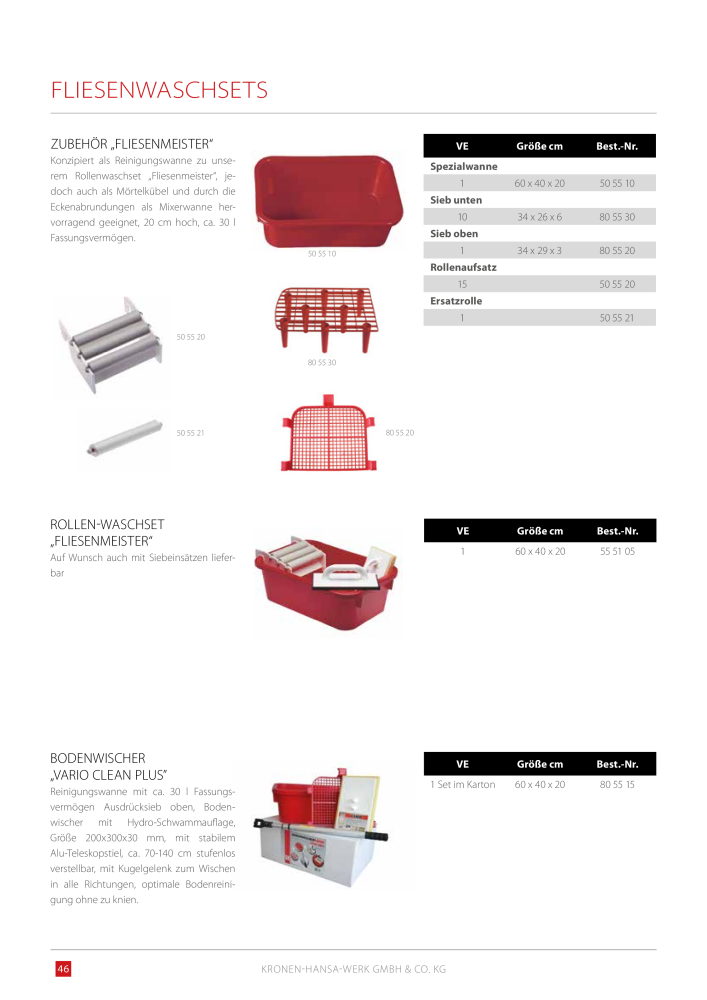 Kronen Hansa Hauptkatalog Bauwerkzeuge NO.: 581 - Page 46