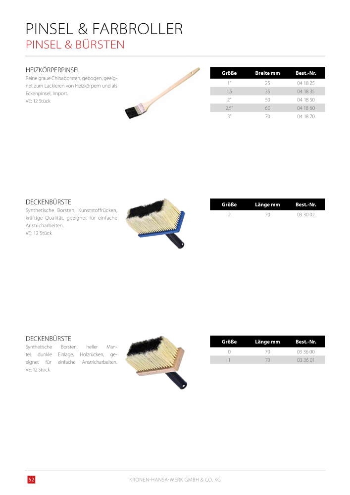 Kronen Hansa Hauptkatalog Bauwerkzeuge NR.: 581 - Side 52
