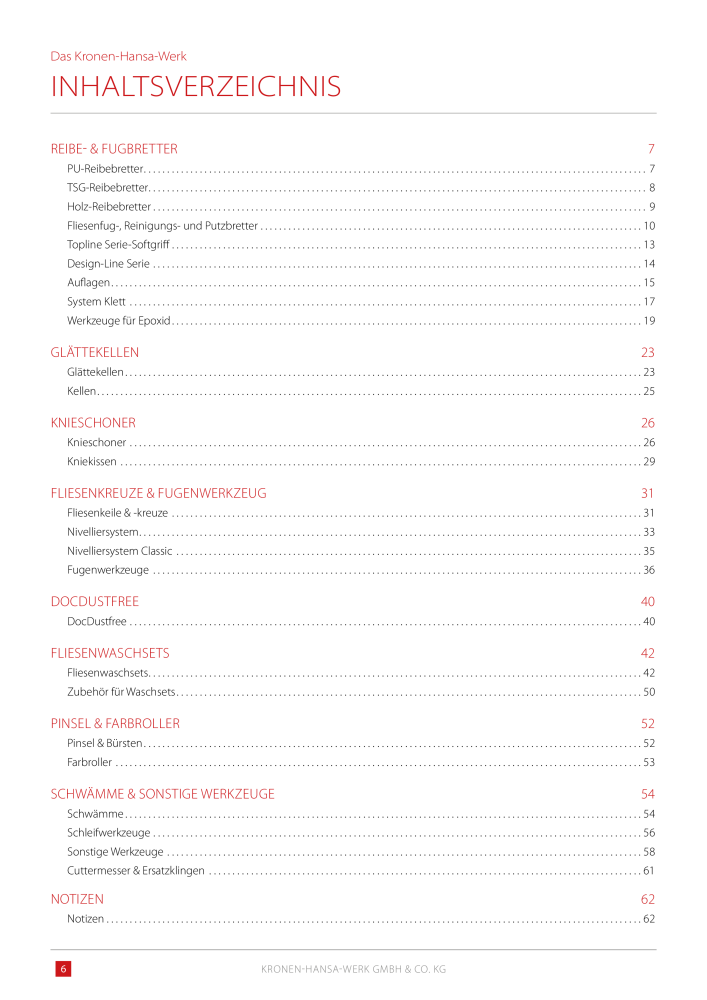 Kronen Hansa Hauptkatalog Bauwerkzeuge NO.: 581 - Page 6
