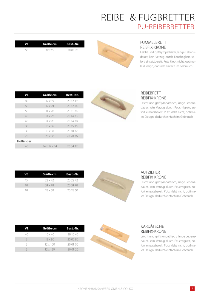 Kronen Hansa Hauptkatalog Bauwerkzeuge NO.: 581 - Page 7