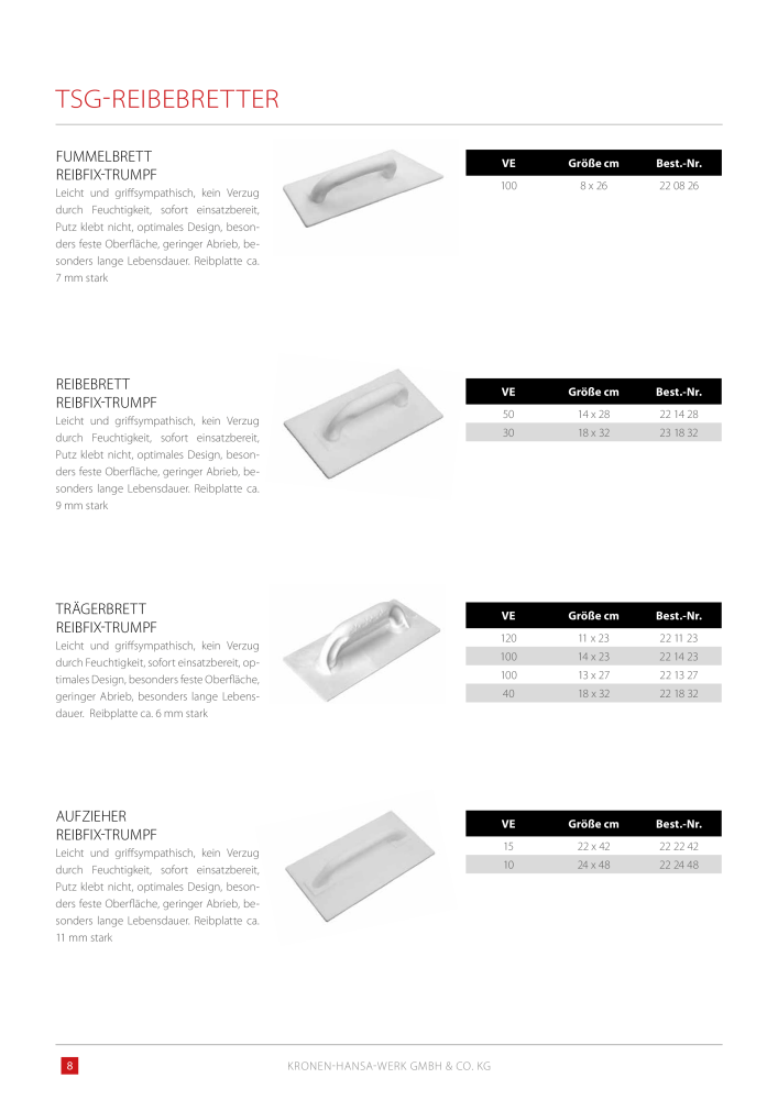 Kronen Hansa Hauptkatalog Bauwerkzeuge NO.: 581 - Page 8