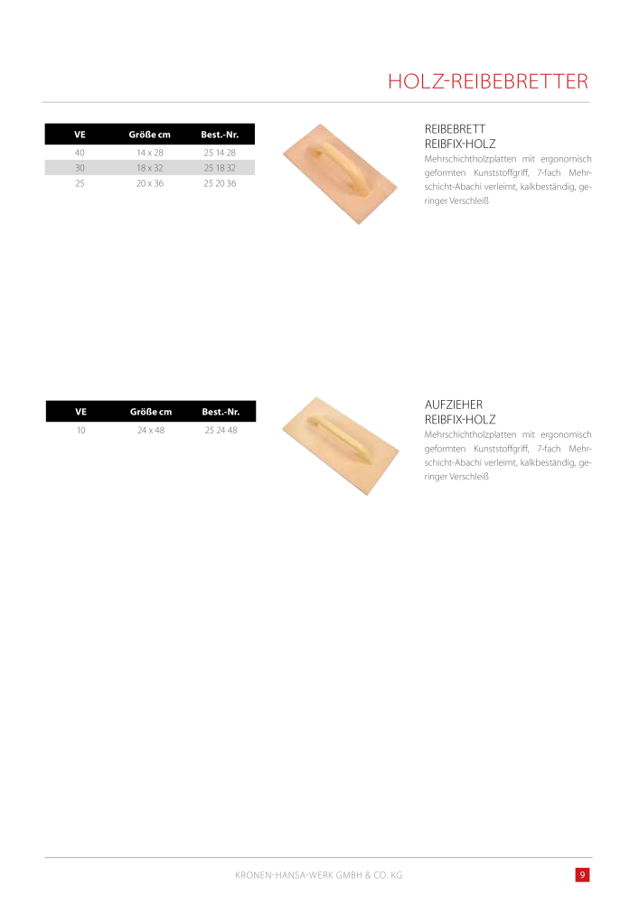 Kronen Hansa Hauptkatalog Bauwerkzeuge NO.: 581 - Page 9