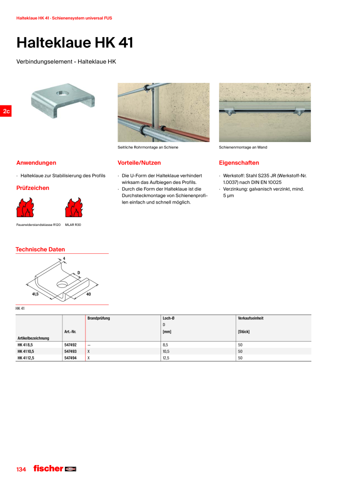 fischer Installationssysteme Hauptkatalog NR.: 582 - Side 134