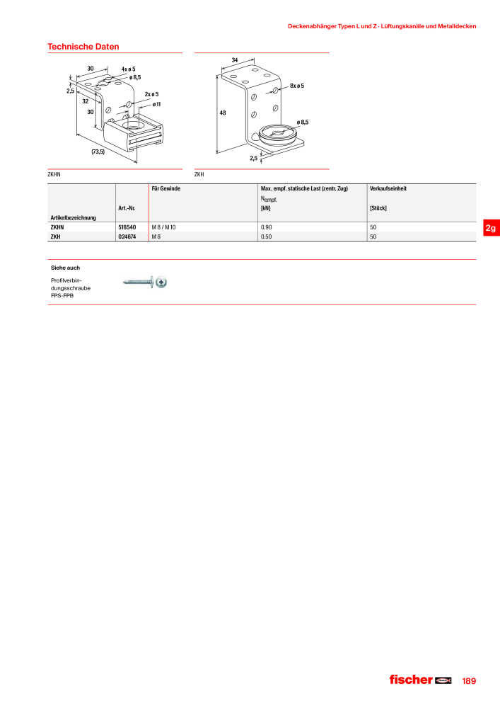 fischer Installationssysteme Hauptkatalog NR.: 582 - Side 189