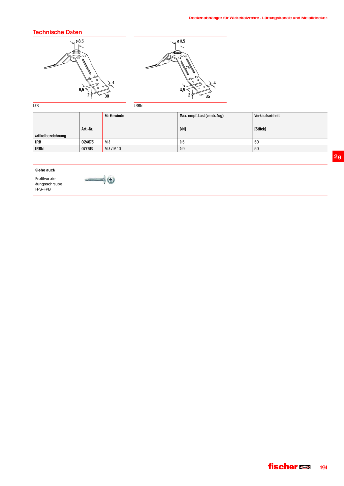 fischer Installationssysteme Hauptkatalog NR.: 582 - Side 191
