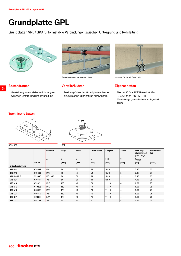 fischer Installationssysteme Hauptkatalog NR.: 582 - Side 206