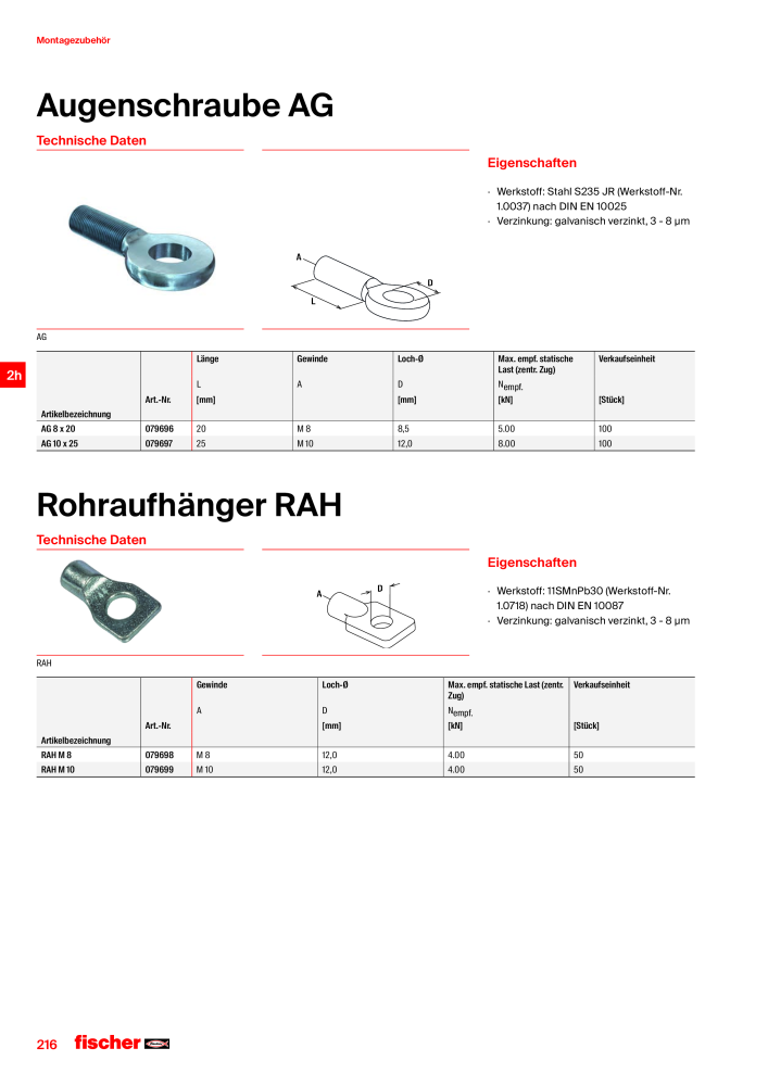 fischer Installationssysteme Hauptkatalog NR.: 582 - Side 216
