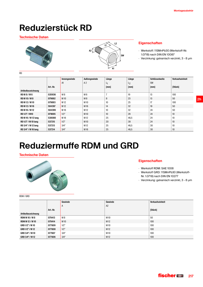 fischer Installationssysteme Hauptkatalog NR.: 582 - Side 217
