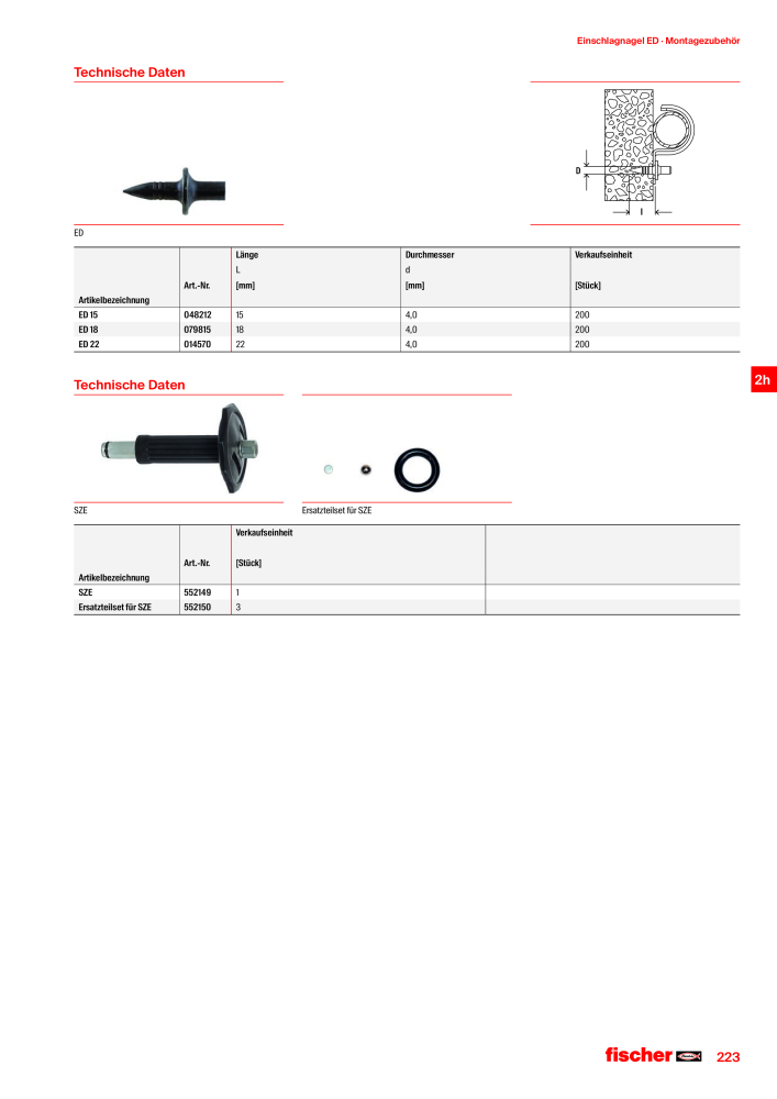 fischer Installationssysteme Hauptkatalog NR.: 582 - Side 223