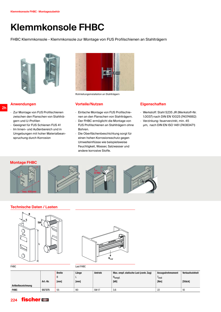 fischer Installationssysteme Hauptkatalog NR.: 582 - Side 224
