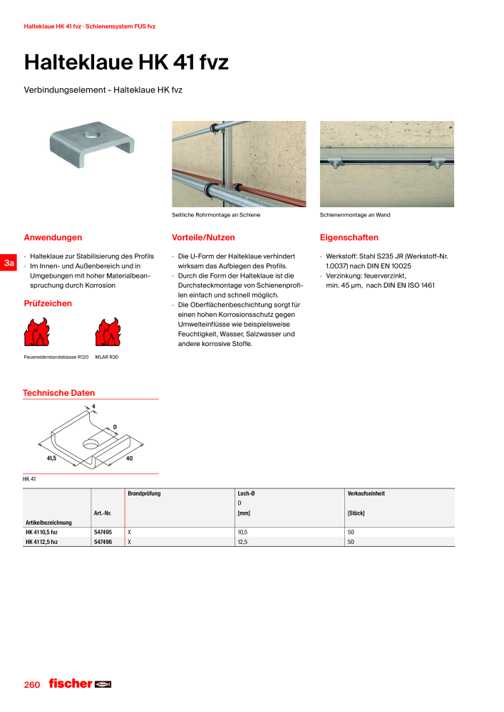 fischer Installationssysteme Hauptkatalog NR.: 582 - Side 260