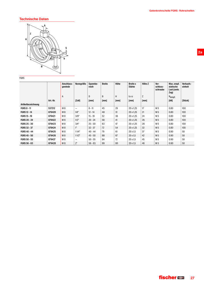 fischer Installationssysteme Hauptkatalog NO.: 582 - Page 27