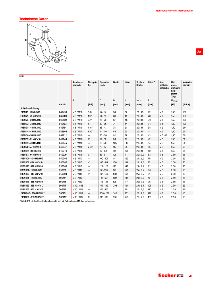 fischer Installationssysteme Hauptkatalog NO.: 582 - Page 43