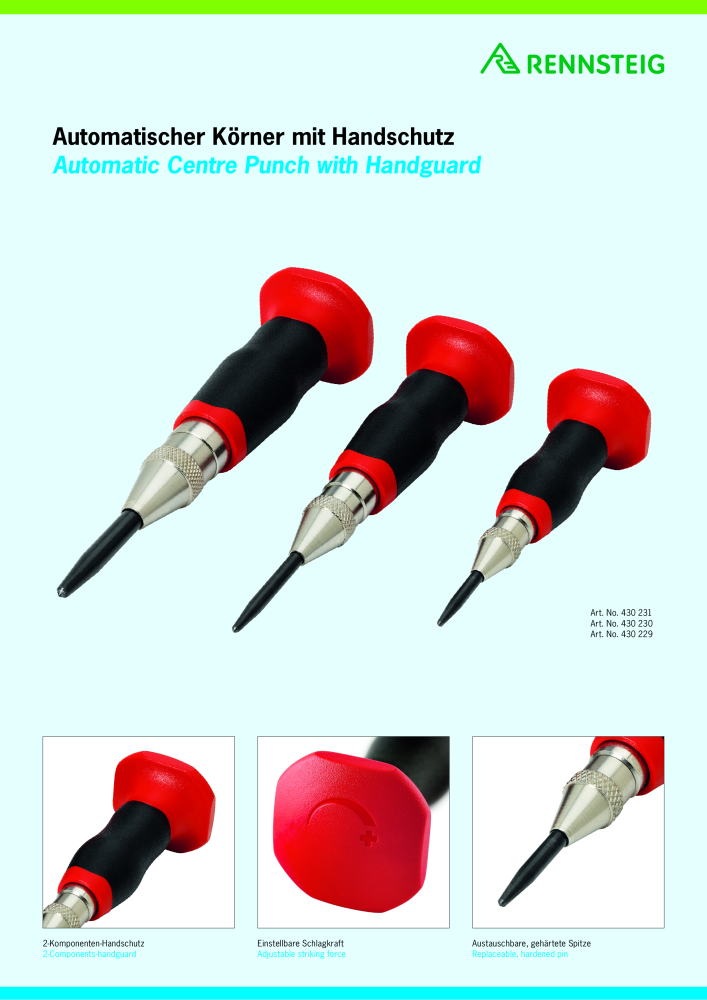 RENNSTEIG Automatischer Koerner mit Handschutz