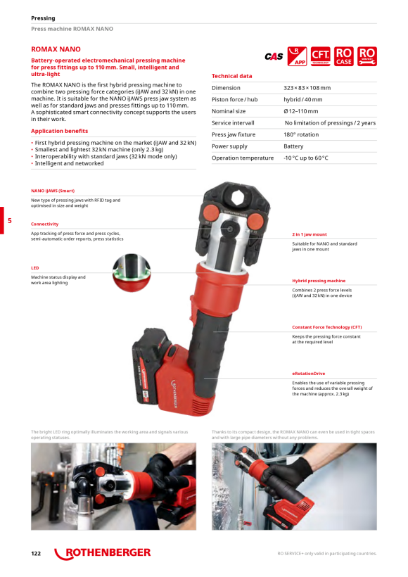 Rothenberger ROMAX NANO Basic Set, 2Ah, CAS 1000005042