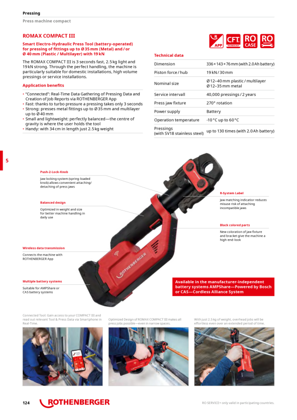 Rothenberger ROMAX COM3 SET TH16-20-26,2Ah, UK 1000004423