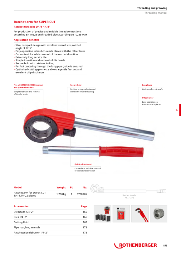 Rothenberger SANIKIT with corner tube SUPER S 1, 10 pcs. 70600