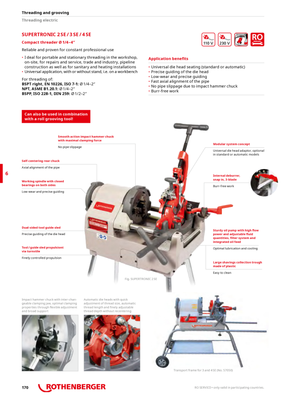 Rothenberger Nohy pro SUPERTRONIC 2SE, 4 ks. 56488