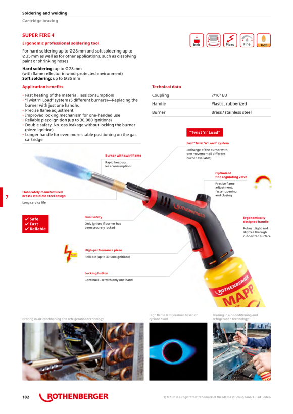 Rothenberger SUPER FIRE 4 HOT BOX, 1-US, EN 12205 1000001630