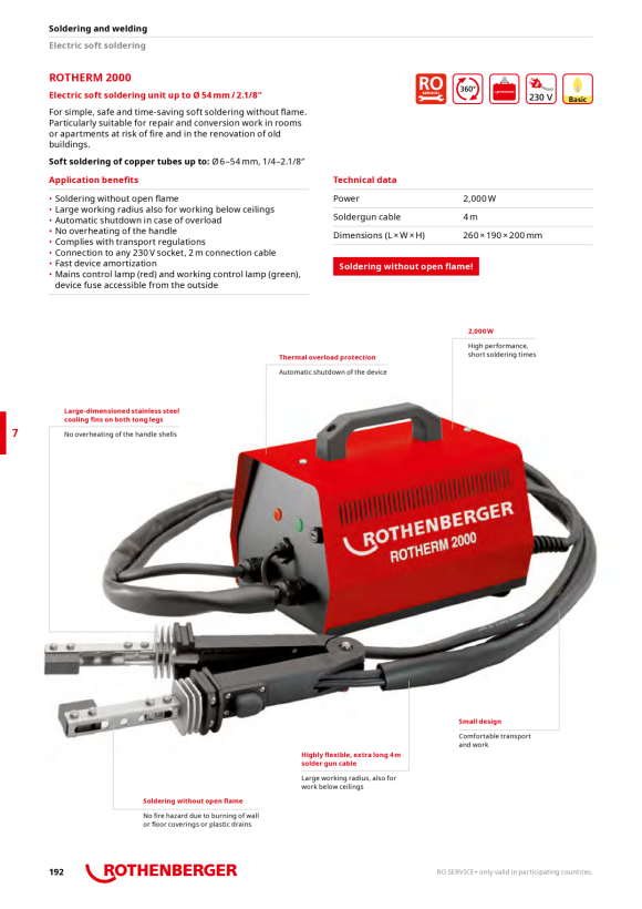 Rothenberger Kopparrör innerborste, 22mm 1000004635