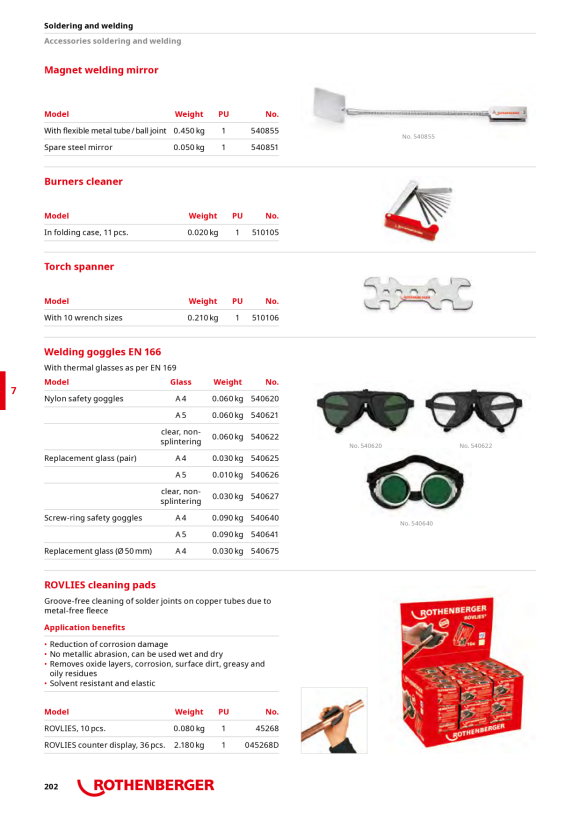 Rothenberger Screw ring goggles, A5 540641