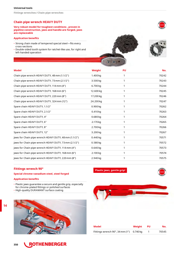 Rothenberger Replacement jaws (pair) 8 for 7.0246 70575