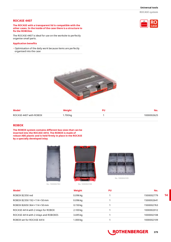 Rothenberger ROCASE 4407 červená 1300005506