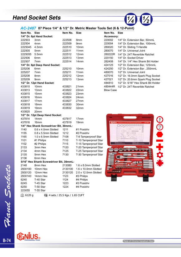 GENIUS 1/2" Bithalter für 5/16" Bits 484810